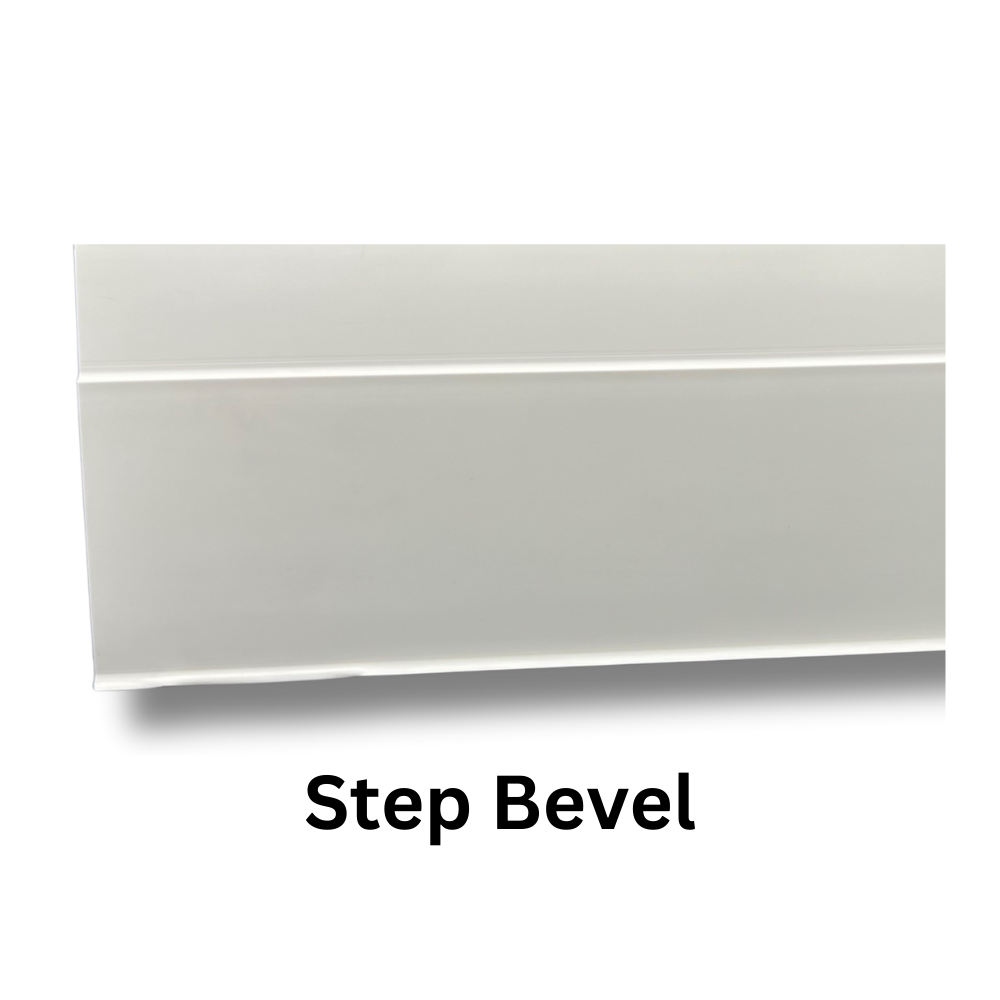 Cosmaroma -  Flex Step Bevel Baseboard Self Adhesive White -  3 7/8" x 1/4" - Sold per ft